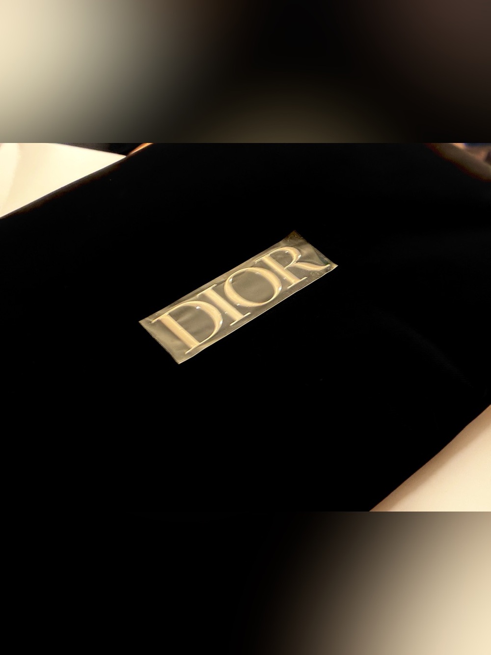 Ultra lux Dior Metal Embossed Rare Ultra Soft velvety black M-L Trousseau Bag - Picture 7 of 17